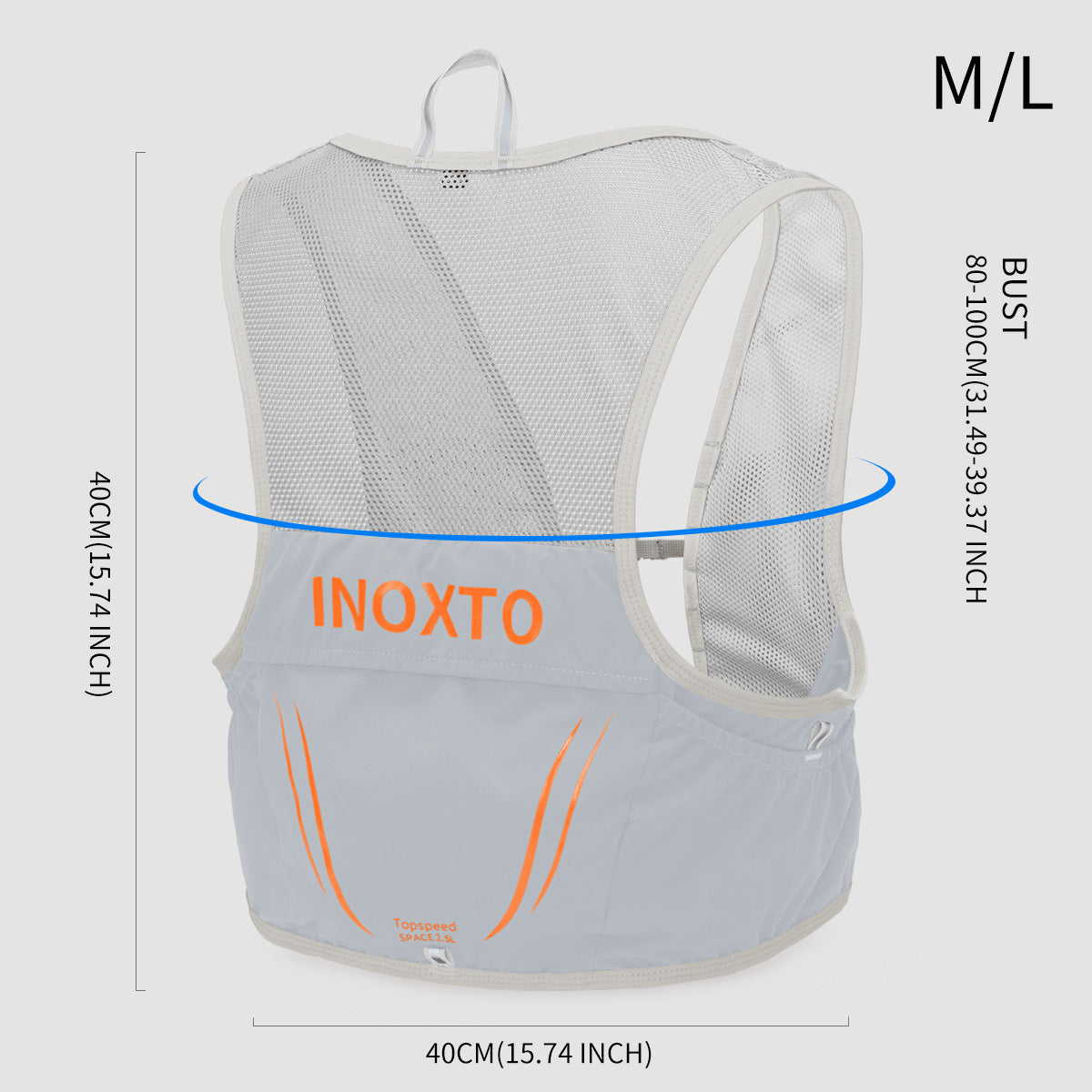 Light Gray Orange M-L